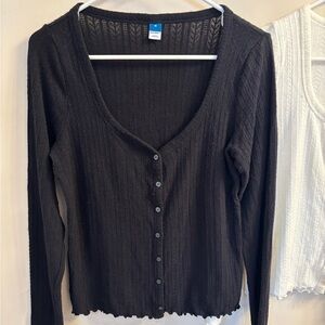 Old Navy Black Button Down Shirt
